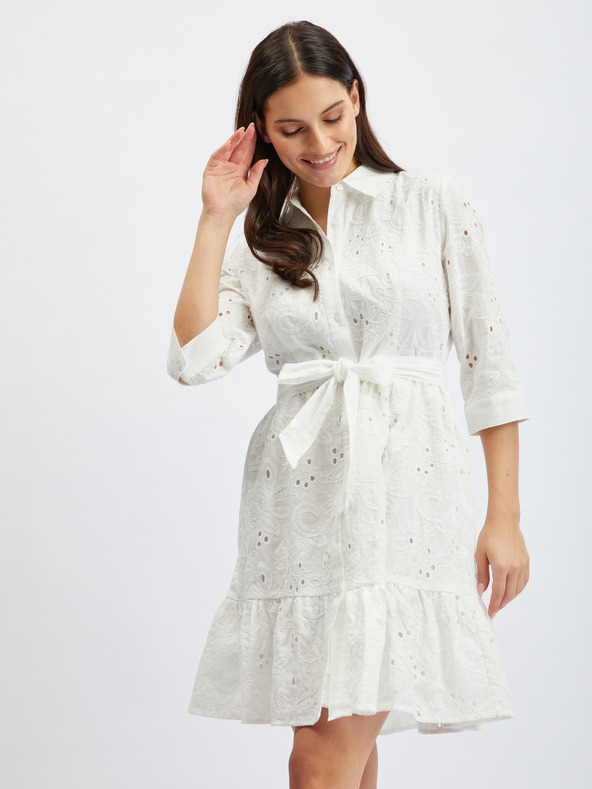 Orsay Fehér mintás ingruha ORSAY