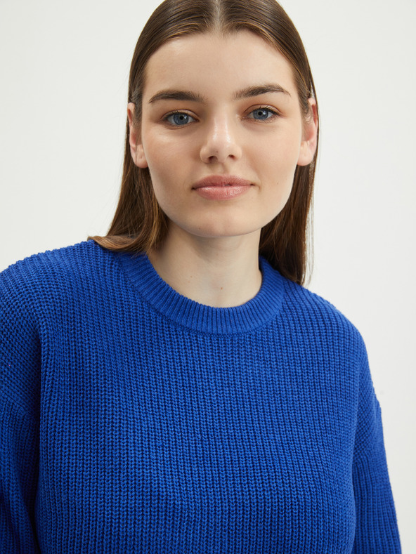 ONLY Sötétkék női szabott pulóver ONLY Malavi