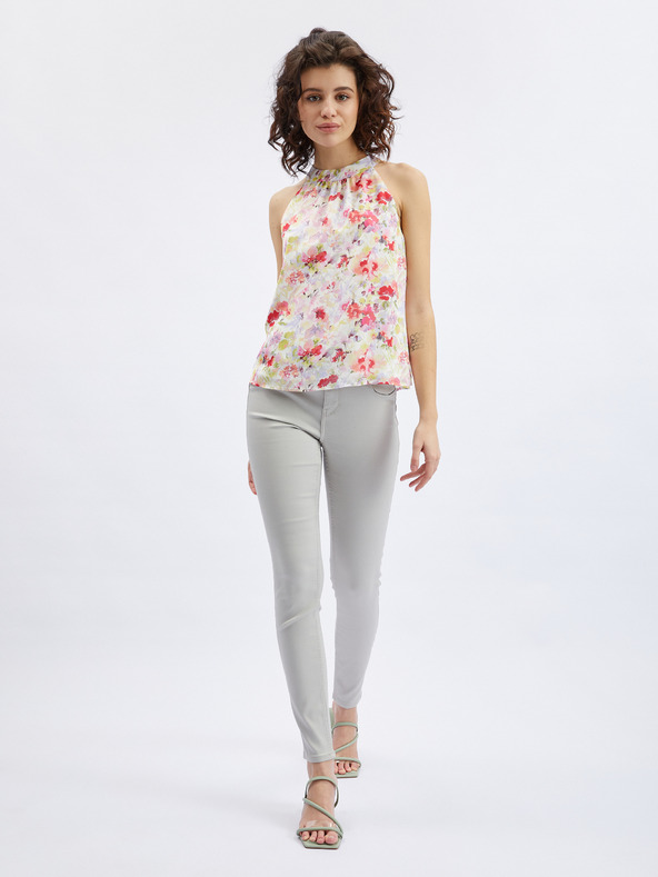 Orsay ORSAY rózsaszín-krémszínű női virágmintás blúz