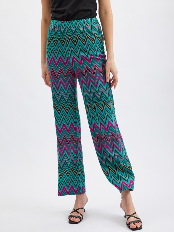 Orsay ORSAY rózsaszín-zöld női mintás nadrág