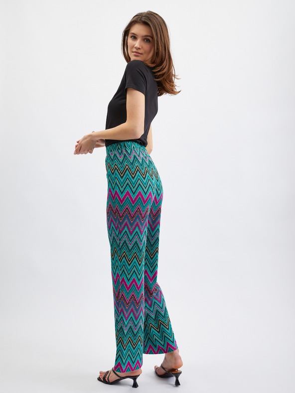 Orsay ORSAY rózsaszín-zöld női mintás nadrág