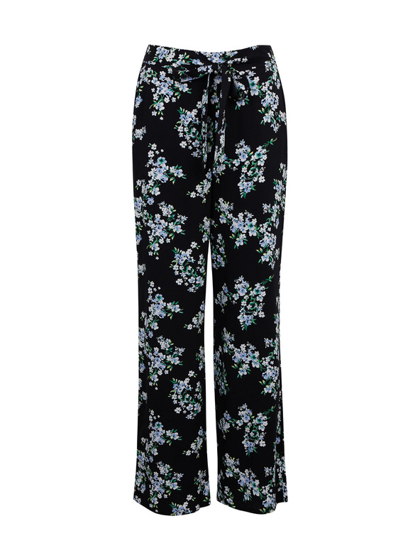 Orsay ORSAY kék-fekete női virágmintás bő nadrág
