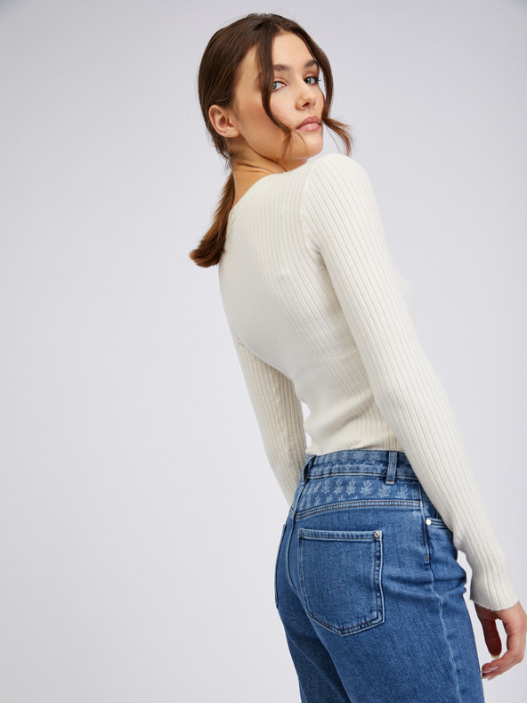 Orsay ORSAY kék női farmernadrág szélesített szabású nadrágok