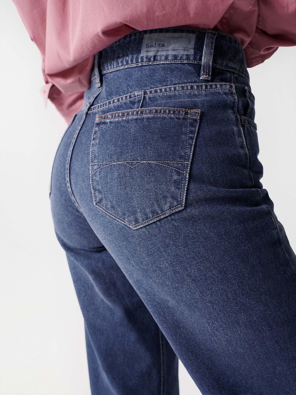 Salsa Jeans Kék Női egyenes szabású farmer Salsa Jeans True