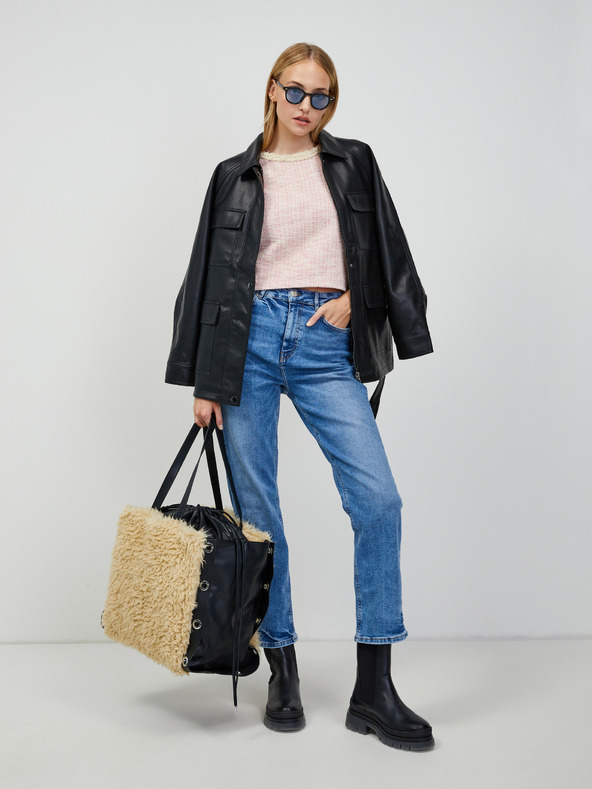 Orsay ORSAY kék női farmernadrág szélesített szabású nadrágok