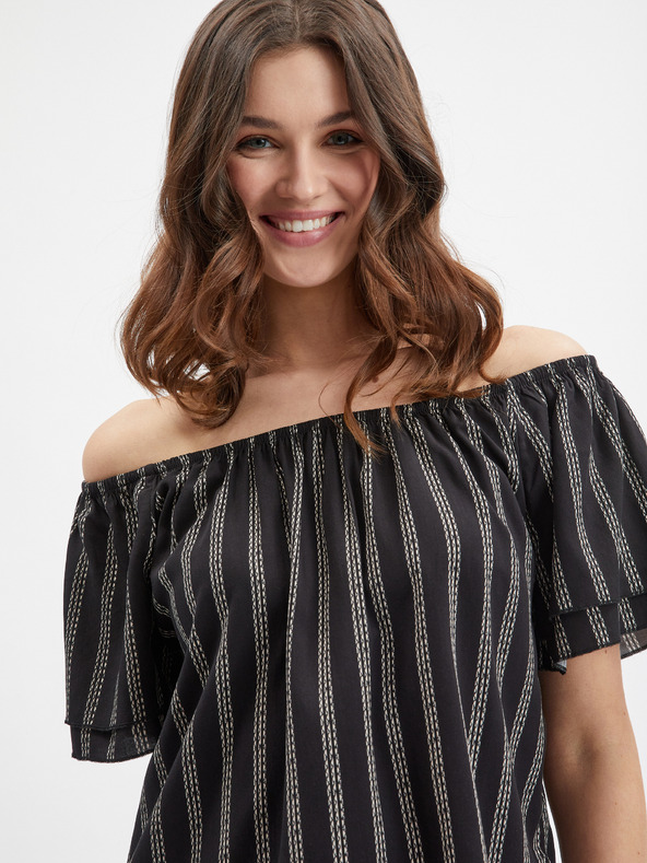 Orsay ORSAY fekete női csíkos blúz