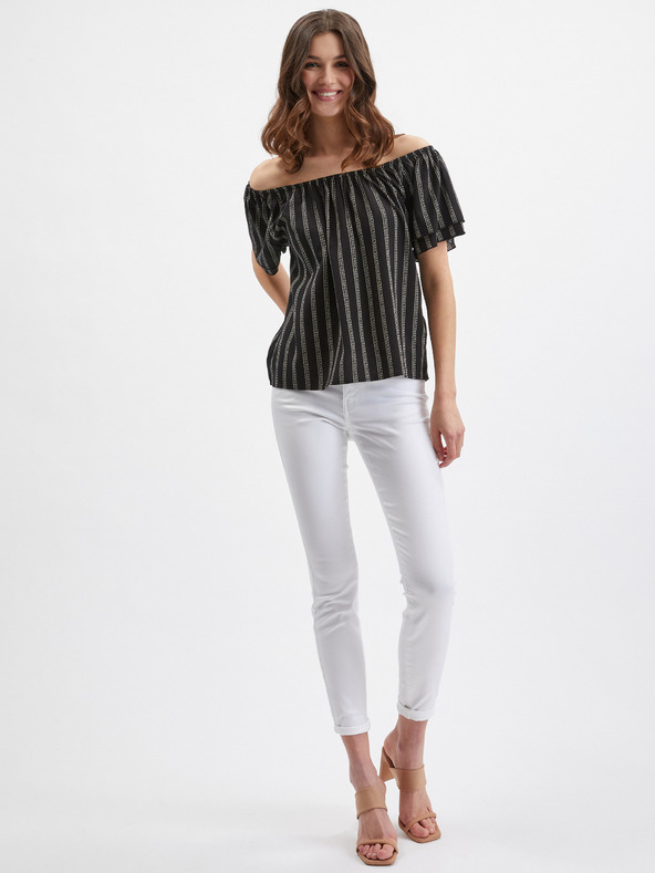 Orsay ORSAY fekete női csíkos blúz