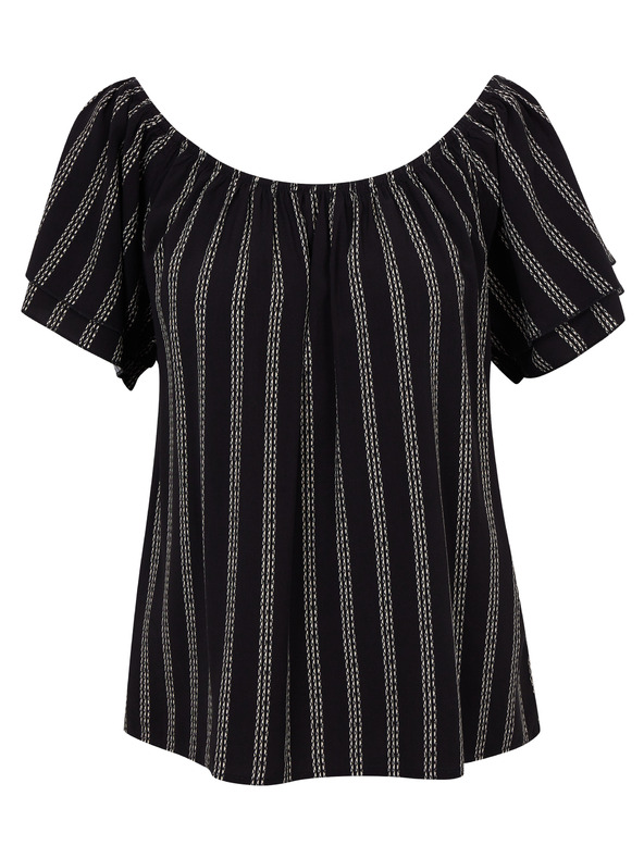 Orsay ORSAY fekete női csíkos blúz
