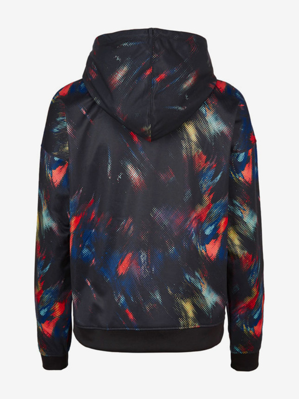 O'Neill Kék és fekete női mintás kapucnis pulóver O'Neill RUTILE HOUDED FLEECE