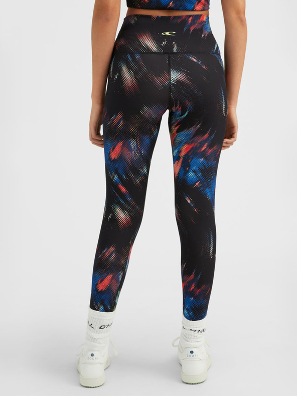 O'Neill Piros és fekete női mintás leggings O'Neill ACTIVE LEGGING O'Neill ACTIVE LEGGING