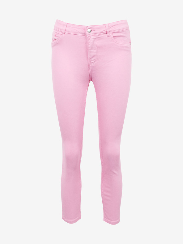 Orsay ORSAY rózsaszínű rövidített slim fit farmer