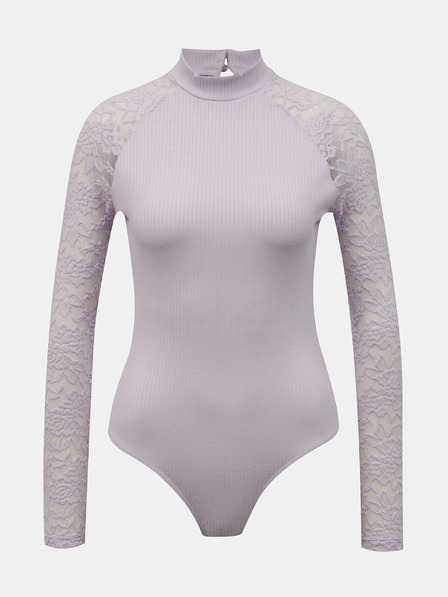 TALLY WEiJL Világoslila body csipkeujjú ujjakkal TALLY WEiJL
