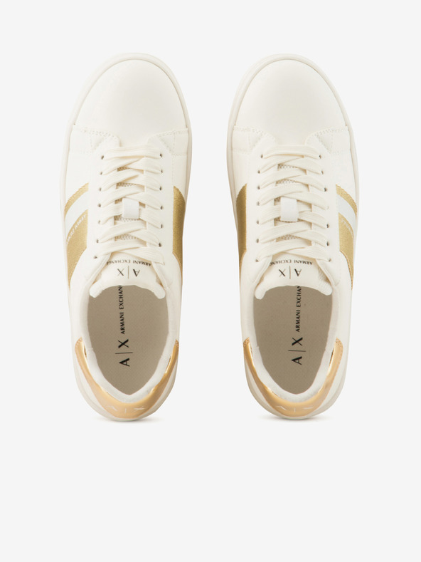 Armani Exchange Arany és krémszínű női tornacipő Armani Exchange
