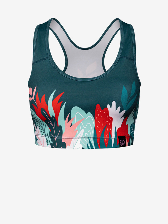 Dedoles Petrol színű női vidám sportmelltartó Dedoles Levelek zaja