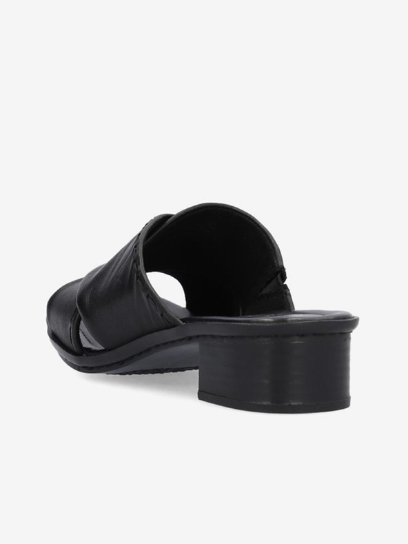 Rieker Fekete női bőrpapucs Rieker