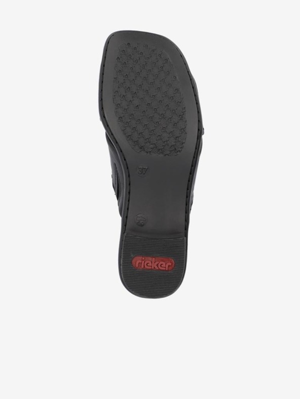 Rieker Fekete női bőrpapucs Rieker