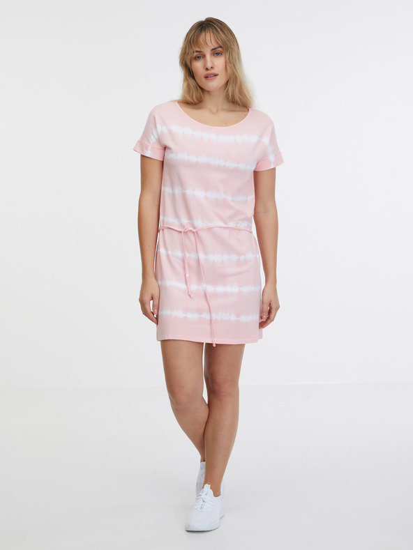 Sam 73 Világos rózsaszín női batikolt ruha SAM 73 Raquel