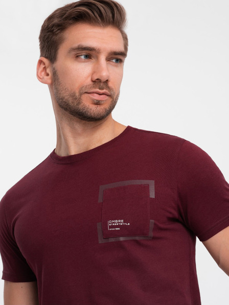 Ombre Clothing Férfi bordó ing Ombre ruházat