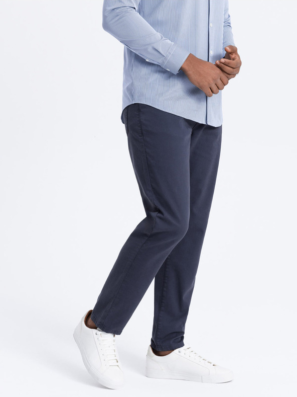 Ombre Clothing Sötétkék Férfi chino nadrág Ombre ruházat