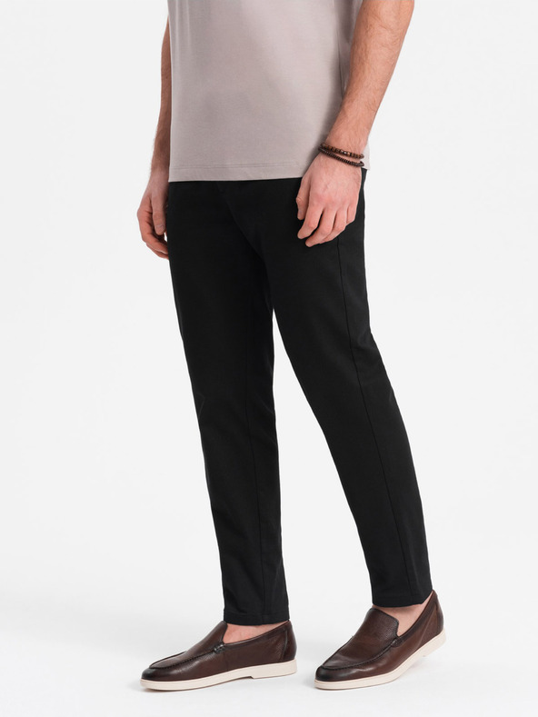 Ombre Clothing Fekete férfi chino nadrág Ombre ruházat