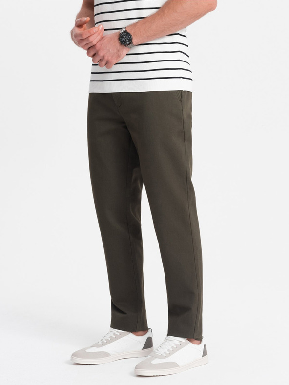 Ombre Clothing Khaki férfi chino nadrág Ombre ruházat