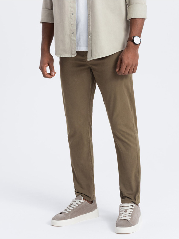 Ombre Clothing Khaki férfi chino nadrág Ombre ruházat