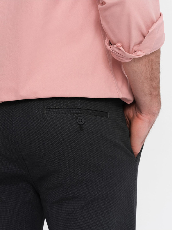 Ombre Clothing Sötétszürke férfi chino nadrág Ombre Ruházat