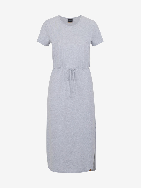 Sam 73 Világosszürke női csíkos midi ruha SAM 73 Estela