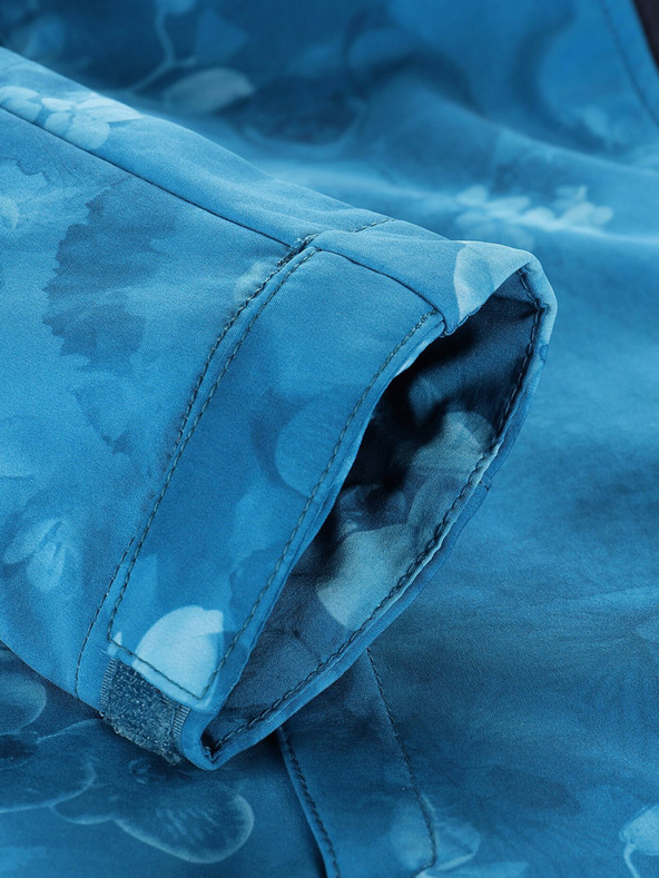 ALPINE PRO Kék női mintás softshell dzseki ALPINE PRO HOORA