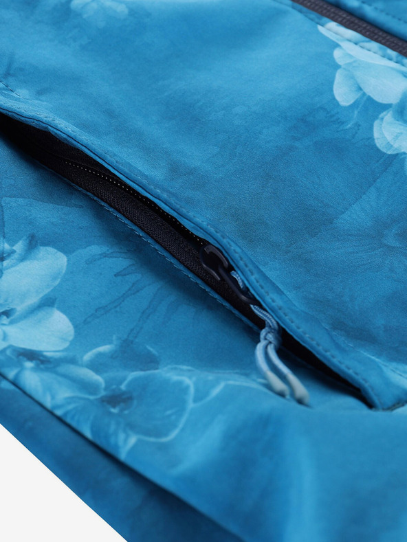 ALPINE PRO Kék női mintás softshell dzseki ALPINE PRO HOORA