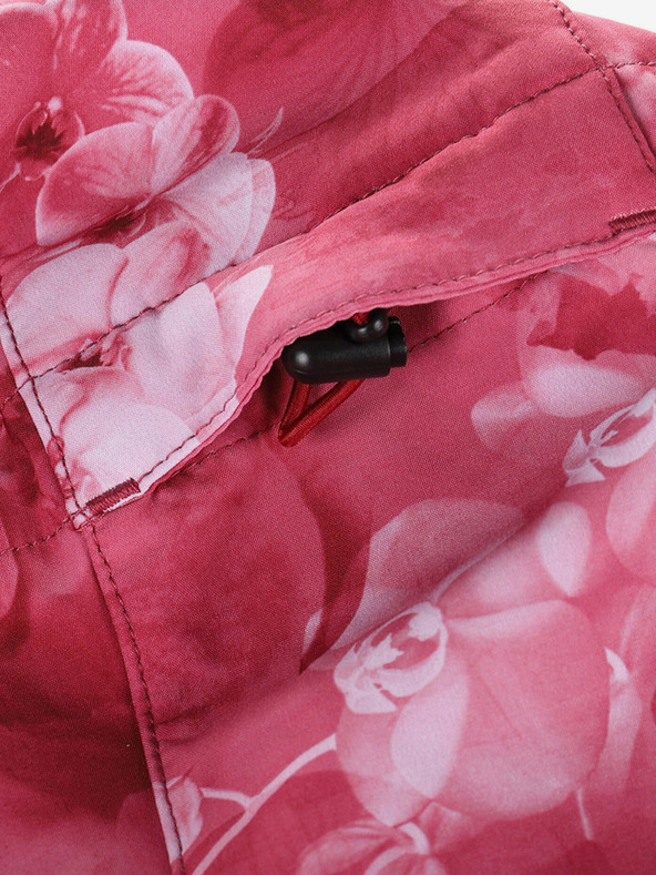 ALPINE PRO Piros női mintás szoftshell dzseki ALPINE PRO HOORA