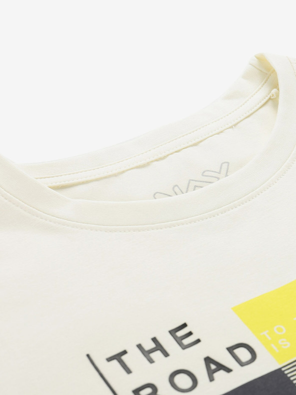 NAX NAX Jurg krémszínű férfi póló