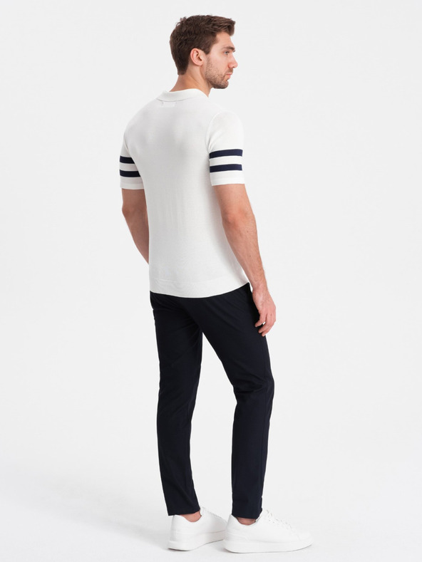 Ombre Clothing Fehér férfi póló póló Ombre Ruházat