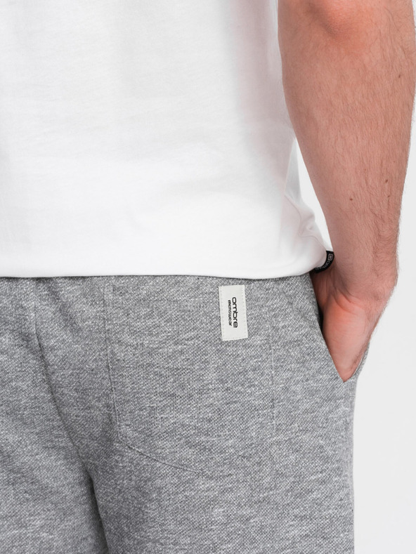 Ombre Clothing Szürke férfi brindle rövidnadrág Ombre Ruházat