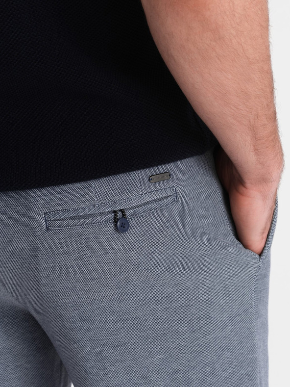 Ombre Clothing Sötétkék férfi farmer rövidnadrág Ombre Ruházat