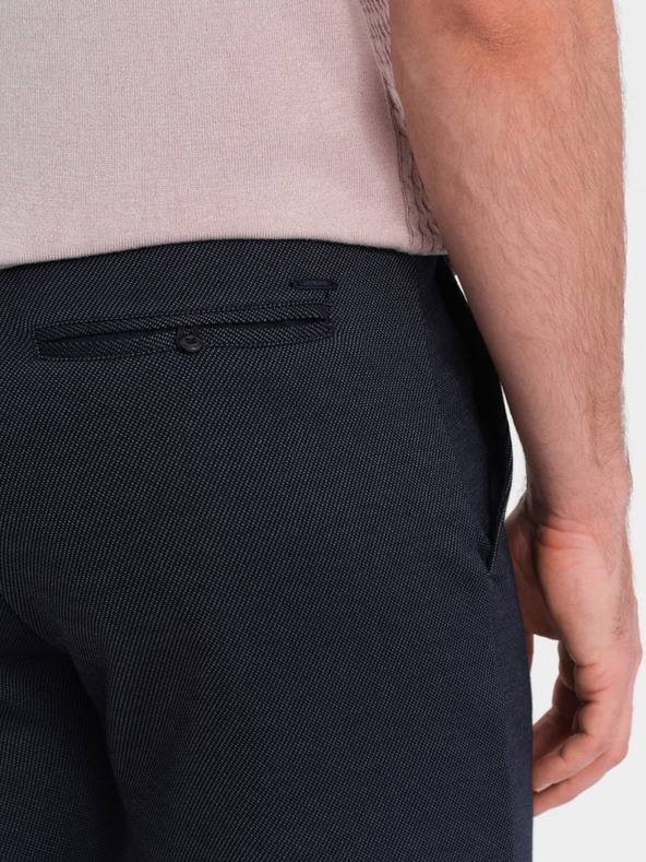 Ombre Clothing Sötétkék férfi rövidnadrág zsebekkel Ombre Ruházat