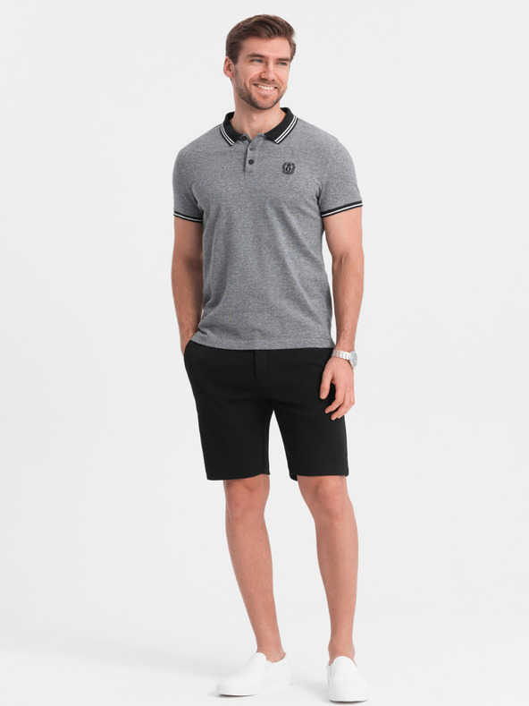 Ombre Clothing Fekete férfi rövidnadrág Ombre ruházat