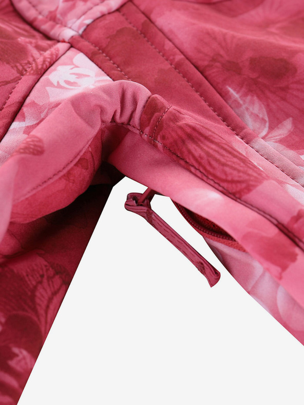 ALPINE PRO Piros színű, mintás gyerek softshell dzseki ALPINE PRO HOORO