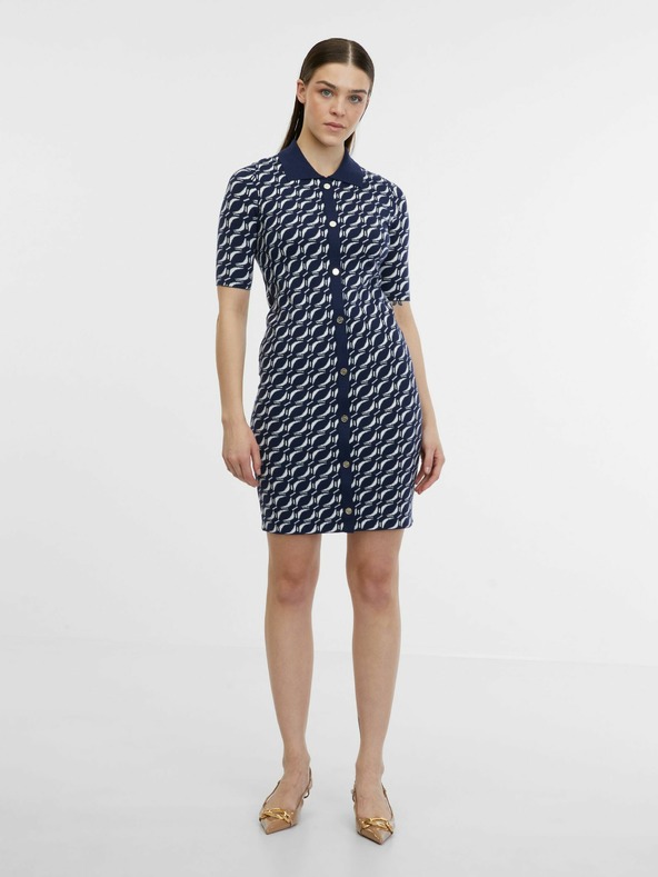 Orsay ORSAY sötétkék női mintás pulóverruha