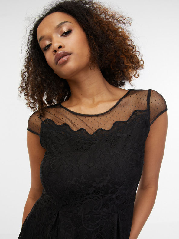 Orsay ORSAY fekete női csipkeruha