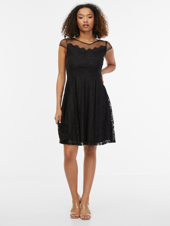 Orsay ORSAY fekete női csipkeruha