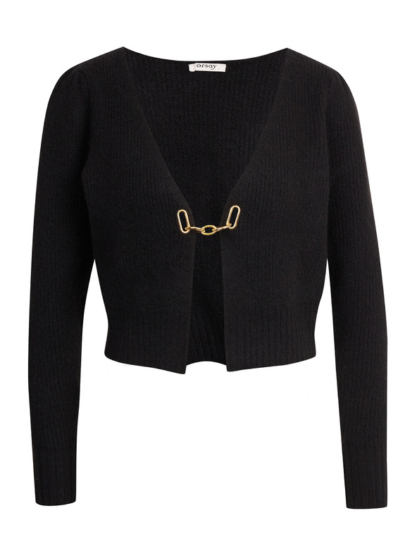 Orsay ORSAY fekete női kardigán gyapjúkeverékkel