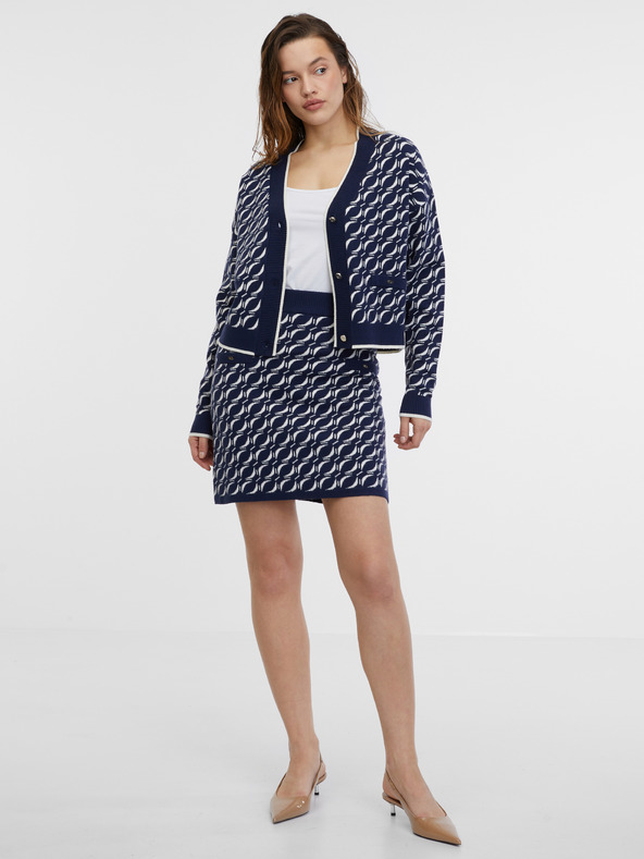 Orsay ORSAY sötétkék női mintás kardigán