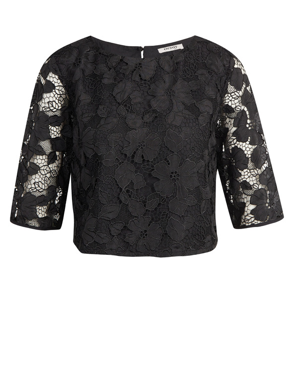 Orsay Fekete női csipkeblúz ORSAY