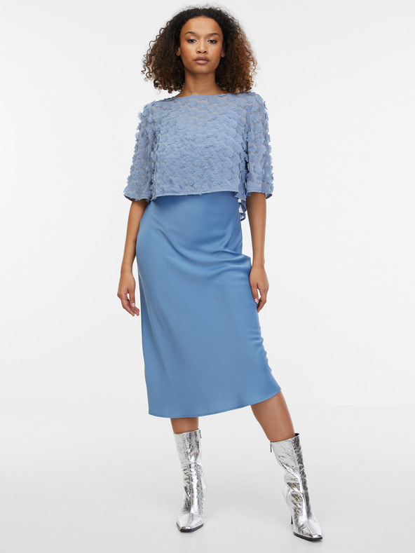 Orsay ORSAY világos kék női virágmintás blúz