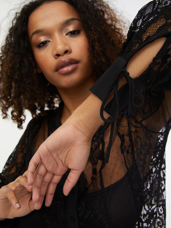 Orsay Fekete női csipkeblúz ORSAY