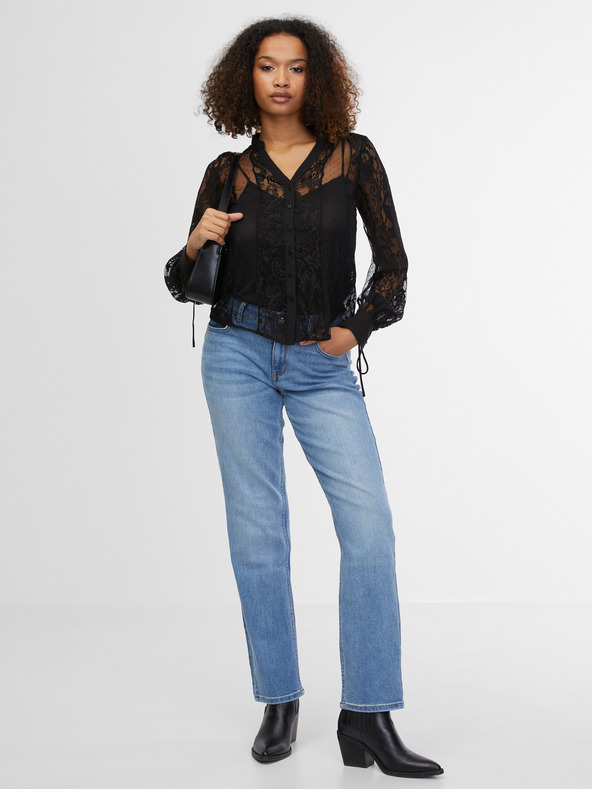 Orsay Fekete női csipkeblúz ORSAY