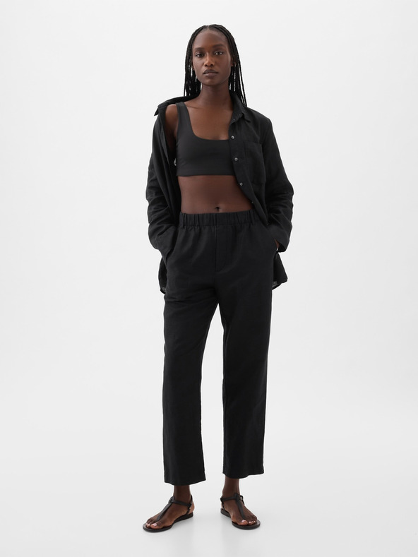 GAP Lenvászon nadrág High Rise GAP