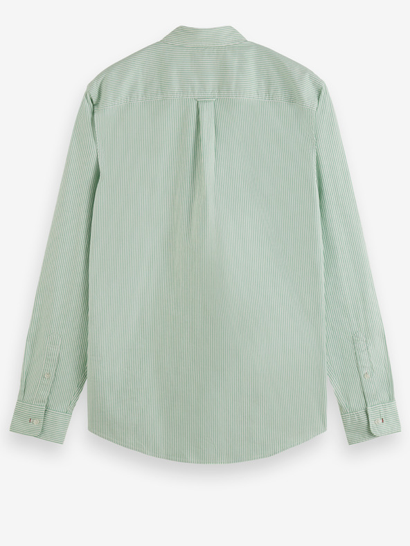 Scotch & Soda Világoszöld Scotch & Soda Essential Oxford csíkos férfi ing Scotch & Soda Essential Oxford csíkos ing