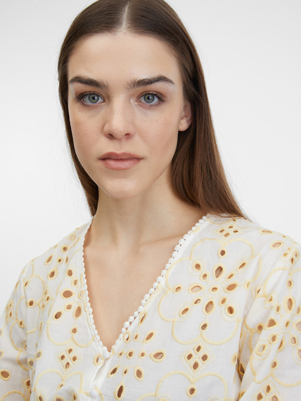 Orsay Sárga és fehér női blúz ORSAY